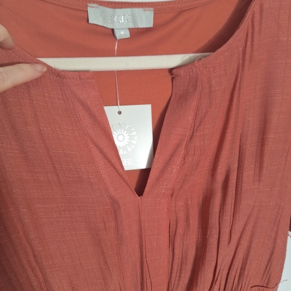 J Gee Cottagagecore Maxi Dress Lace Trim Short Sleeve Wedding Western Medium - Picture 3 of 13